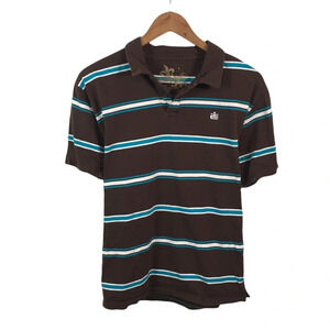PO101 Mens MACHINE Brand Preppy Striped Polo Shirt L
